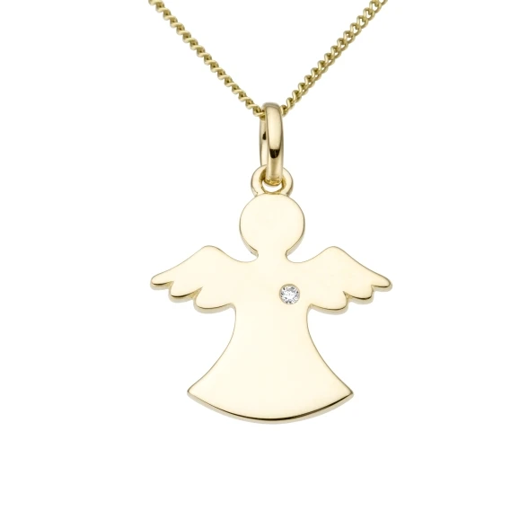 Дамски висулка от 14K Злато Жълто - с форма Ангел