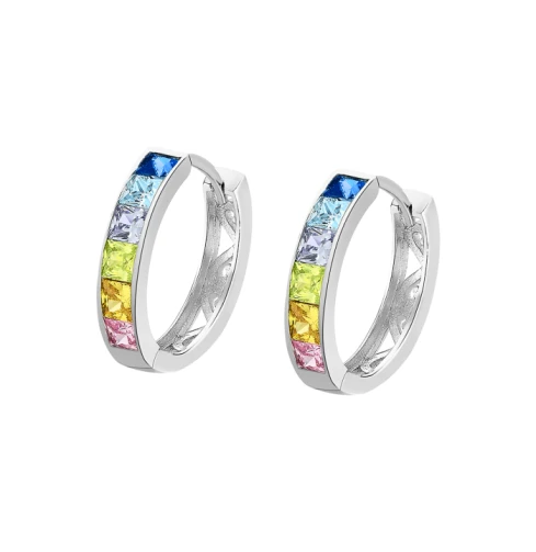 Дамски обеци от 925 Сребро - с форма - Цирконий