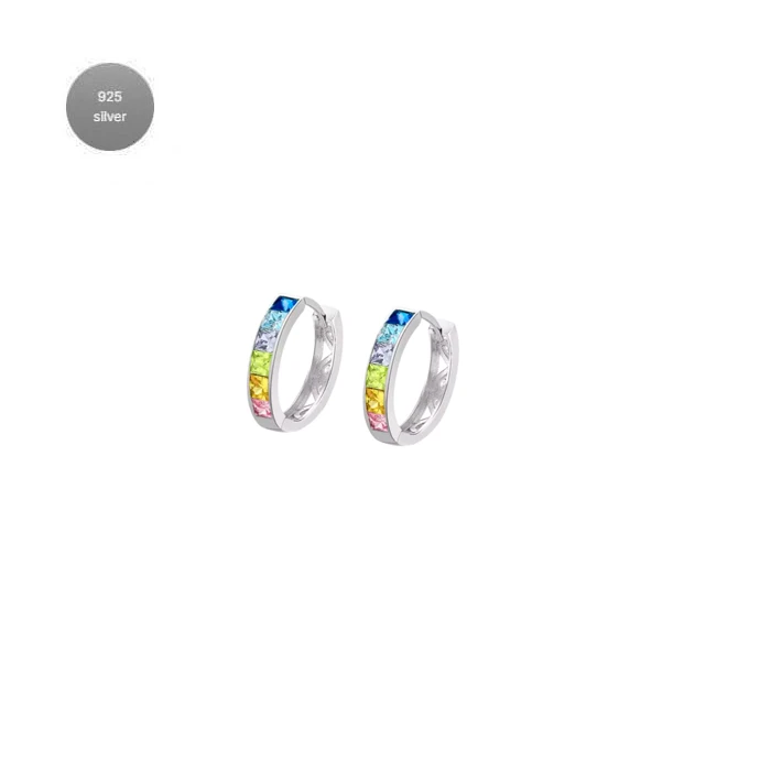 Дамски обеци от 925 Сребро - с форма - Цирконий