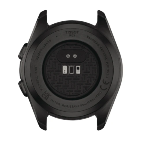 Мъжки ръчен часовник с кварцов механизъм - корпус от Титан - Силиконова каишка - цвят Черен Черен