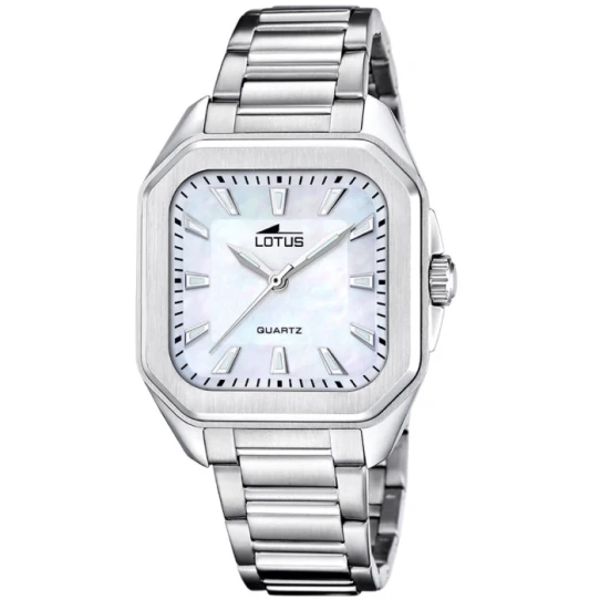 Дамски ръчен часовник с кварцов механизъм - корпус от Стомана - Стоманена верижка - цвят Седеф