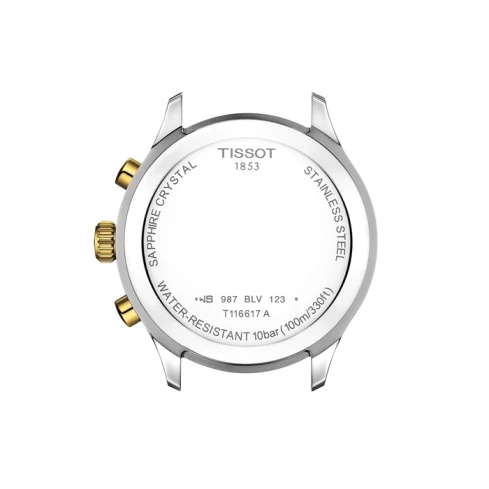 Tissot T116.617.22.091.00 Chrono XL - Мъжки ръчен часовник с кварцов механизъм - корпус от Стомана - Стоманена верижка - цвят Зелен Злато