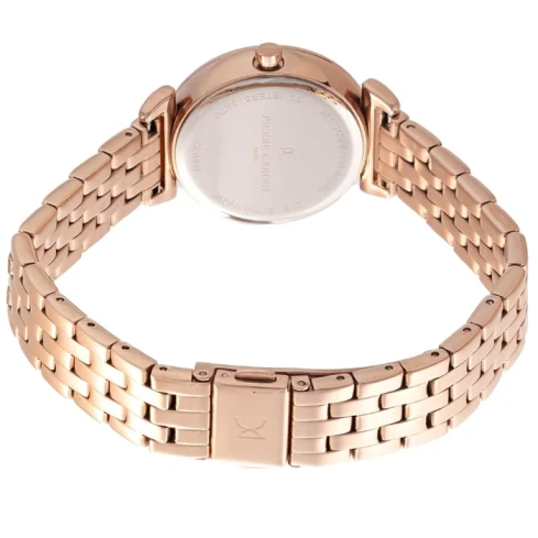 Дамски ръчен часовник с кварцов механизъм - корпус от Стомана - Естествена кожа - цвят Бял Черен