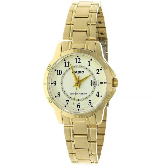 Мъжки ръчен часовник с кварцов механизъм - корпус от Стомана - Стоманена верижка - цвят Злато Злато