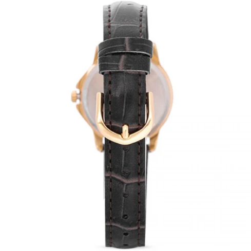 Мъжки ръчен часовник с кварцов механизъм - корпус от Стомана - Естествена кожа - цвят Кафяв Кафяв