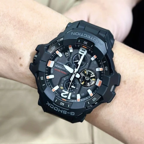 Мъжки ръчен часовник с кварцов механизъм - корпус от Полимер - Полимер - цвят Черен Син