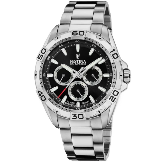 Мъжки ръчен часовник с кварцов механизъм - корпус от Стомана - Стоманена верижка - цвят Черен