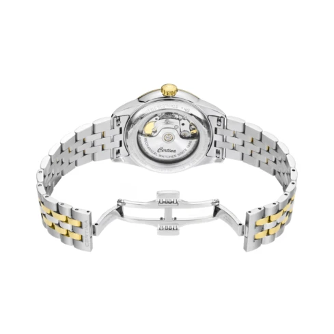 Мъжки ръчен часовник с автоматичен механизъм - корпус от Стомана - Стоманена верижка - цвят Черен Сив