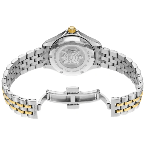 Дамски ръчен часовник с кварцов механизъм - корпус от Стомана - Стоманена верижка - цвят Седеф Сив