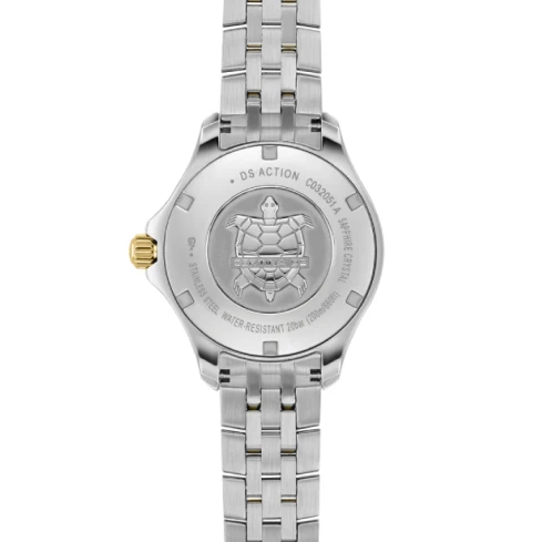 Дамски ръчен часовник с кварцов механизъм - корпус от Стомана - Стоманена верижка - цвят Седеф Сив