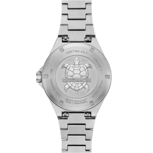 Мъжки ръчен часовник с кварцов механизъм - корпус от Стомана - Стоманена верижка - цвят Зелен Сив