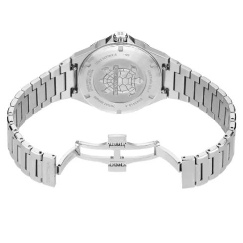 Мъжки ръчен часовник с кварцов механизъм - корпус от Стомана - Стоманена верижка - цвят Зелен Сив