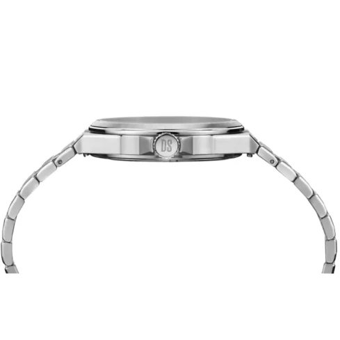 Мъжки ръчен часовник с кварцов механизъм - корпус от Стомана - Стоманена верижка - цвят Зелен Сив