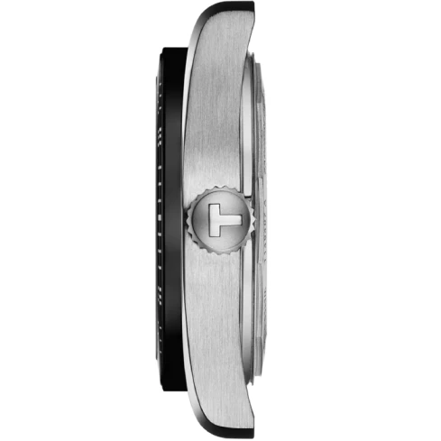 Мъжки ръчен часовник с автоматичен механизъм - корпус от Стомана - Стоманена верижка - цвят Черен Сив