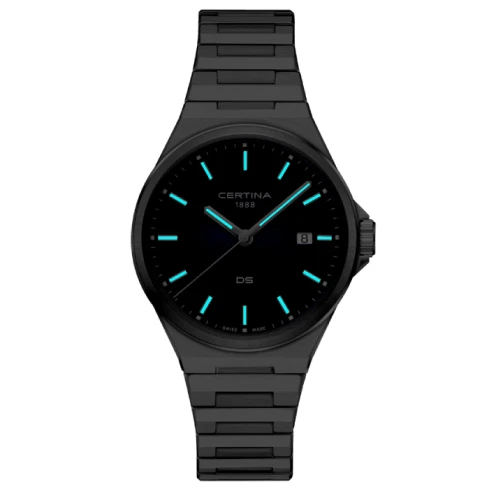 Мъжки ръчен часовник с кварцов механизъм - корпус от Стомана - Стоманена верижка - цвят Син Сив