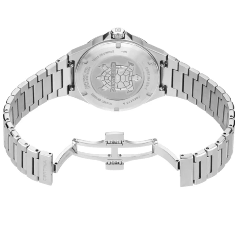 Мъжки ръчен часовник с кварцов механизъм - корпус от Стомана - Стоманена верижка - цвят Син Сив