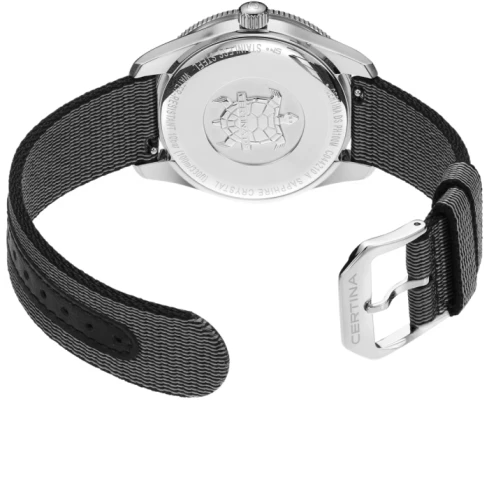 Дамски ръчен часовник с кварцов механизъм - корпус от Стомана - Нато каишка - цвят Черен Сив