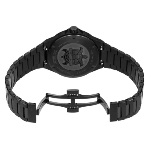 Дамски ръчен часовник с кварцов механизъм - корпус от Стомана - Стоманена верижка - цвят Черен Черен