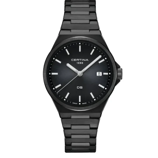 Дамски ръчен часовник с кварцов механизъм - корпус от Стомана - Стоманена верижка - цвят Черен Черен