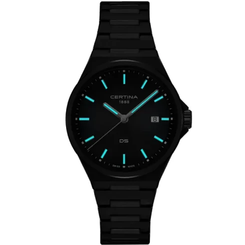 Дамски ръчен часовник с кварцов механизъм - корпус от Стомана - Стоманена верижка - цвят Черен Черен