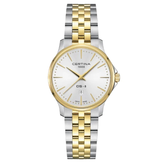 Дамски ръчен часовник с кварцов механизъм - корпус от Стомана - Стоманена верижка - цвят Сребрист Сив