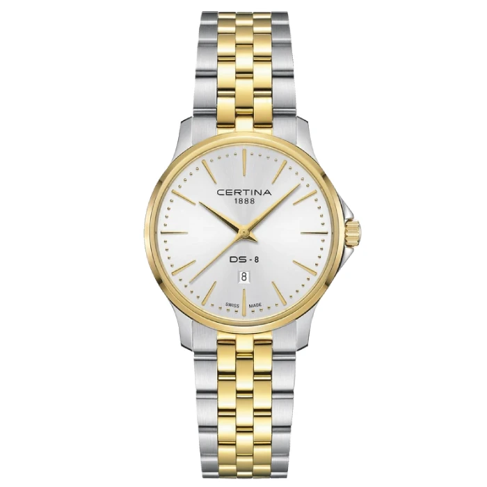 Дамски ръчен часовник с кварцов механизъм - корпус от Стомана - Стоманена верижка - цвят Сребрист Сив