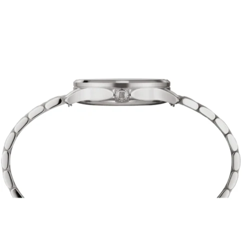 Дамски ръчен часовник с кварцов механизъм - корпус от Титан - Титаниева верижка - цвят Черен Сив