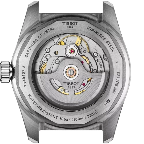 Мъжки ръчен часовник с автоматичен механизъм - корпус от Стомана - Естествена кожа - цвят Син Син