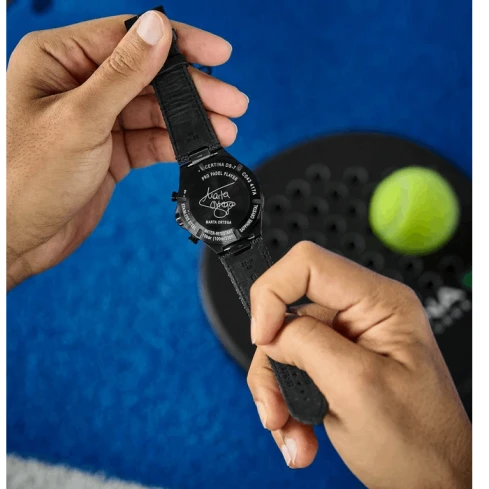 Мъжки ръчен часовник с кварцов механизъм - корпус от Стомана - Синтетична кожа - цвят Черен Зелен