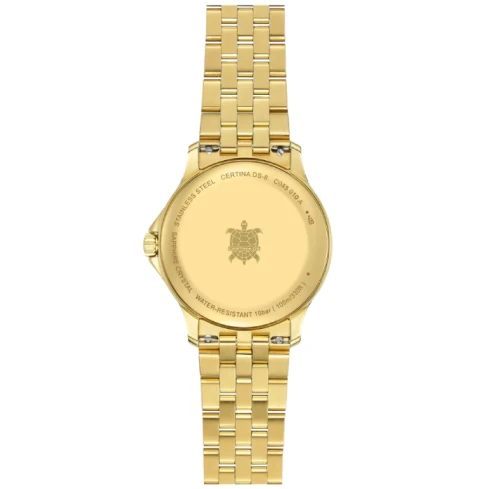 Дамски ръчен часовник с кварцов механизъм - корпус от Стомана - Стоманена верижка - цвят Злато Злато