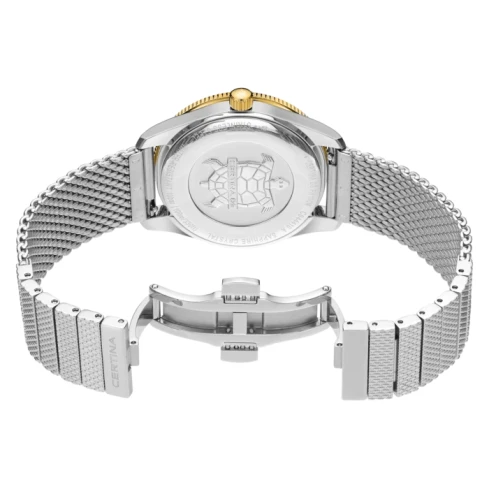 Мъжки ръчен часовник с кварцов механизъм - корпус от Стомана - Стоманена верижка - цвят Бежов Сив