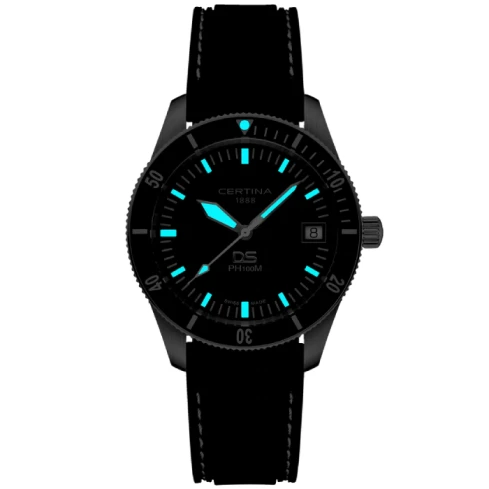 Мъжки ръчен часовник с кварцов механизъм - корпус от Стомана - Каучук - цвят Черен Бял