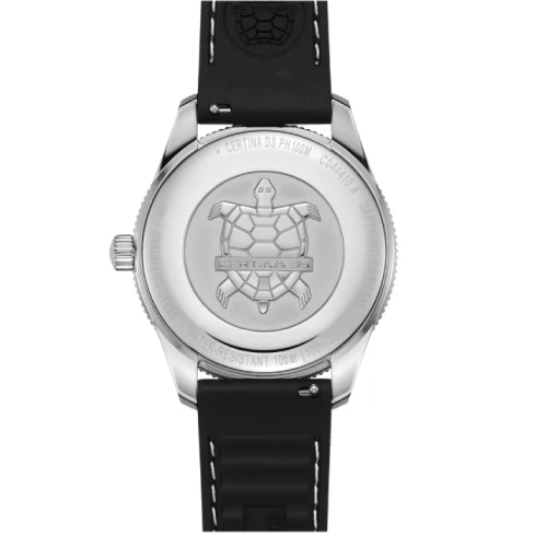 Мъжки ръчен часовник с кварцов механизъм - корпус от Стомана - Каучук - цвят Черен Бял