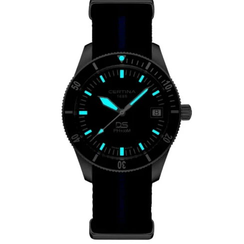 Мъжки ръчен часовник с кварцов механизъм - корпус от Стомана - Меш - цвят Син Черен