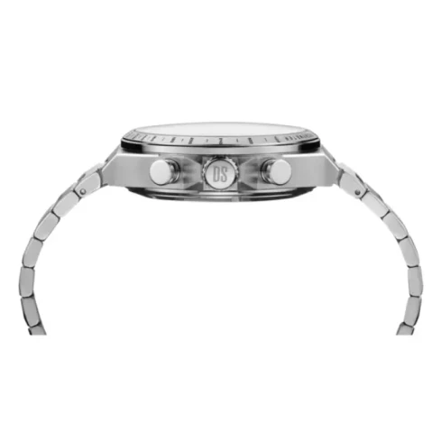 Мъжки ръчен часовник с автоматичен механизъм - корпус от Стомана - Стоманена верижка - цвят Син Сив