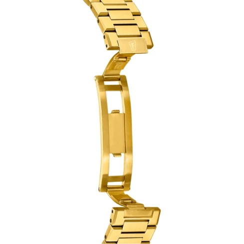 Дамски ръчен часовник с автоматичен механизъм - корпус от Стомана - Стоманена верижка - цвят Шампанско Злато