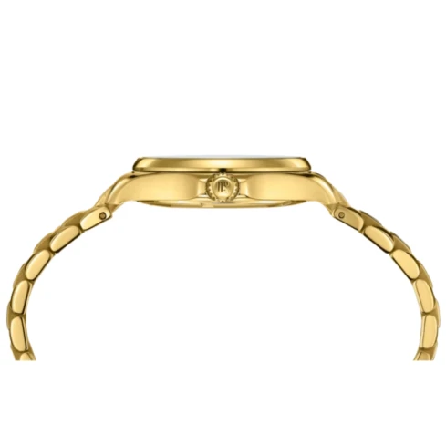 Дамски ръчен часовник с кварцов механизъм - корпус от Стомана - Стоманена верижка - цвят Син Злато