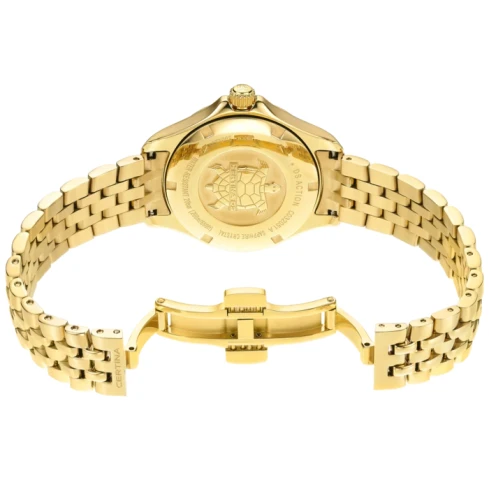 Дамски ръчен часовник с кварцов механизъм - корпус от Стомана - Стоманена верижка - цвят Син Злато