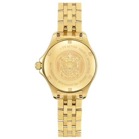 Дамски ръчен часовник с кварцов механизъм - корпус от Стомана - Стоманена верижка - цвят Син Злато