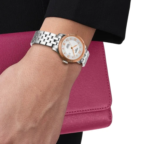 Мъжки ръчен часовник с автоматичен механизъм - корпус от Стомана - Стоманена верижка - цвят Сребрист Сив