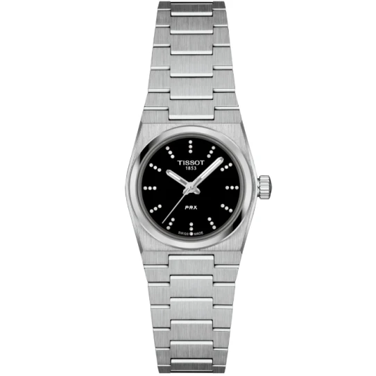 Дамски ръчен часовник с кварцов механизъм - корпус от Стомана - Стоманена верижка - цвят Черен Сив