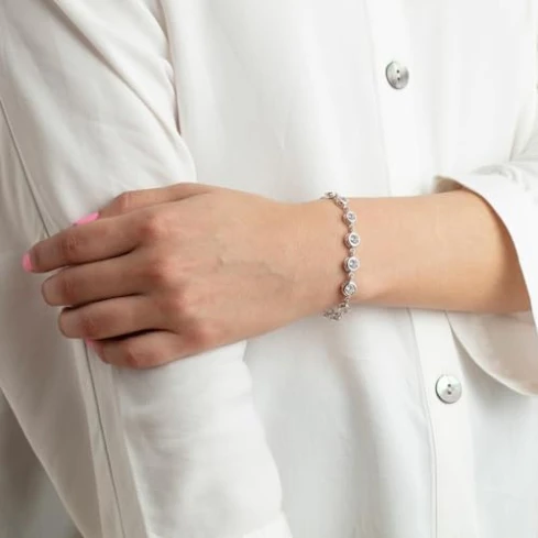 Дамски гривна от 925 Сребро - с форма Други - - Розов