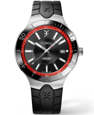 Мъжки ръчен часовник с автоматичен механизъм - корпус от Стомана и керамика - Каучук - цвят Черен Черен