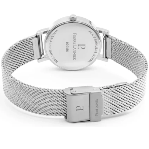 Дамски ръчен часовник с кварцов механизъм - корпус от Стомана - Меш - цвят Сребрист Сив