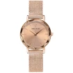 Дамски ръчен часовник с кварцов механизъм - корпус от Стомана - Меш - цвят Розово Злато Сив