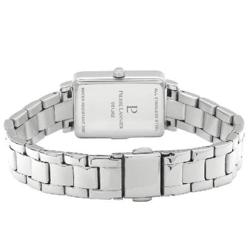 Дамски ръчен часовник с кварцов механизъм - корпус от Стомана - Стоманена верижка - цвят Сребрист Сив