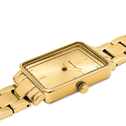 Дамски ръчен часовник с кварцов механизъм - корпус от Стомана - Стоманена верижка - цвят Злато