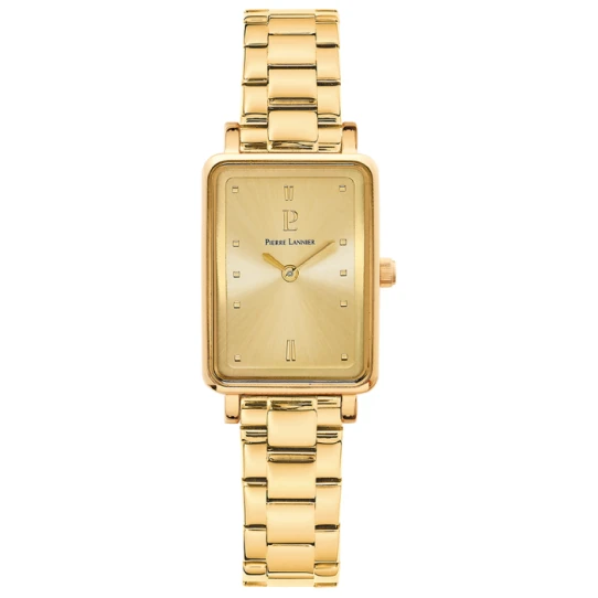 Дамски ръчен часовник с кварцов механизъм - корпус от Стомана - Стоманена верижка - цвят Злато