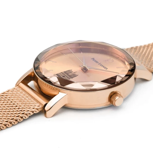 Дамски ръчен часовник с кварцов механизъм - корпус от Стомана - Меш - цвят Сребрист Сив