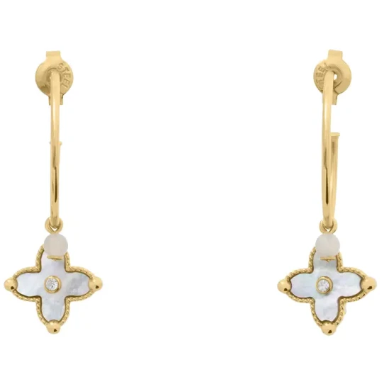 Дамски обеци от Медицинска стомана - с форма - - Злато